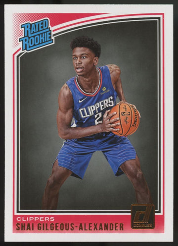 2018-19 Donruss Shai Gilgeous-Alexander RC Rated Rookie #162 "B"
