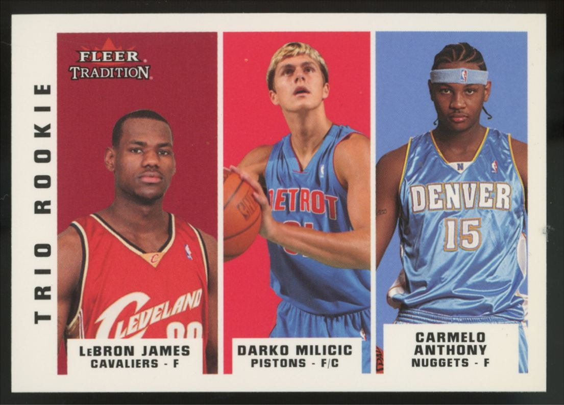 2003-04 Fleer Tradition James/Milicic/Anthony RC Trio Rookie #291