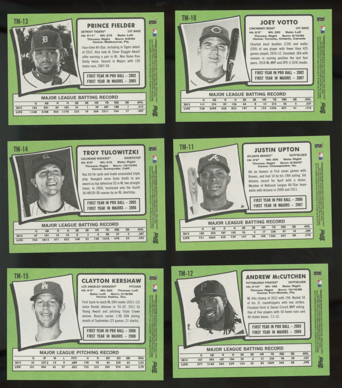 2013 Topps Update 1971 Mini Complete Set (50/50) NM/MT