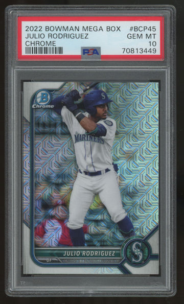 2022 Bowman Chrome Mega Julio Rodriguez #BCP-45 PSA 10