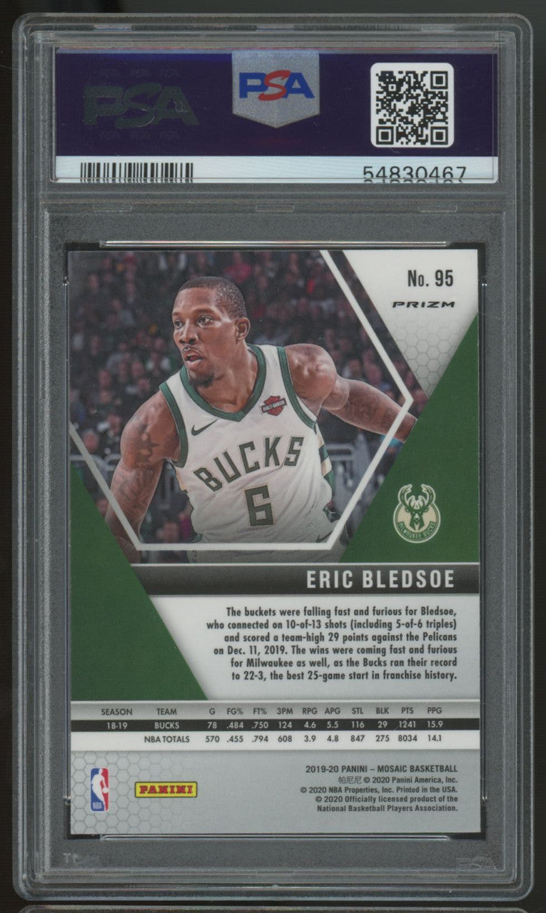 2019/20 Mosaic Eric Bledsoe Reactive Blue #95 PSA 10