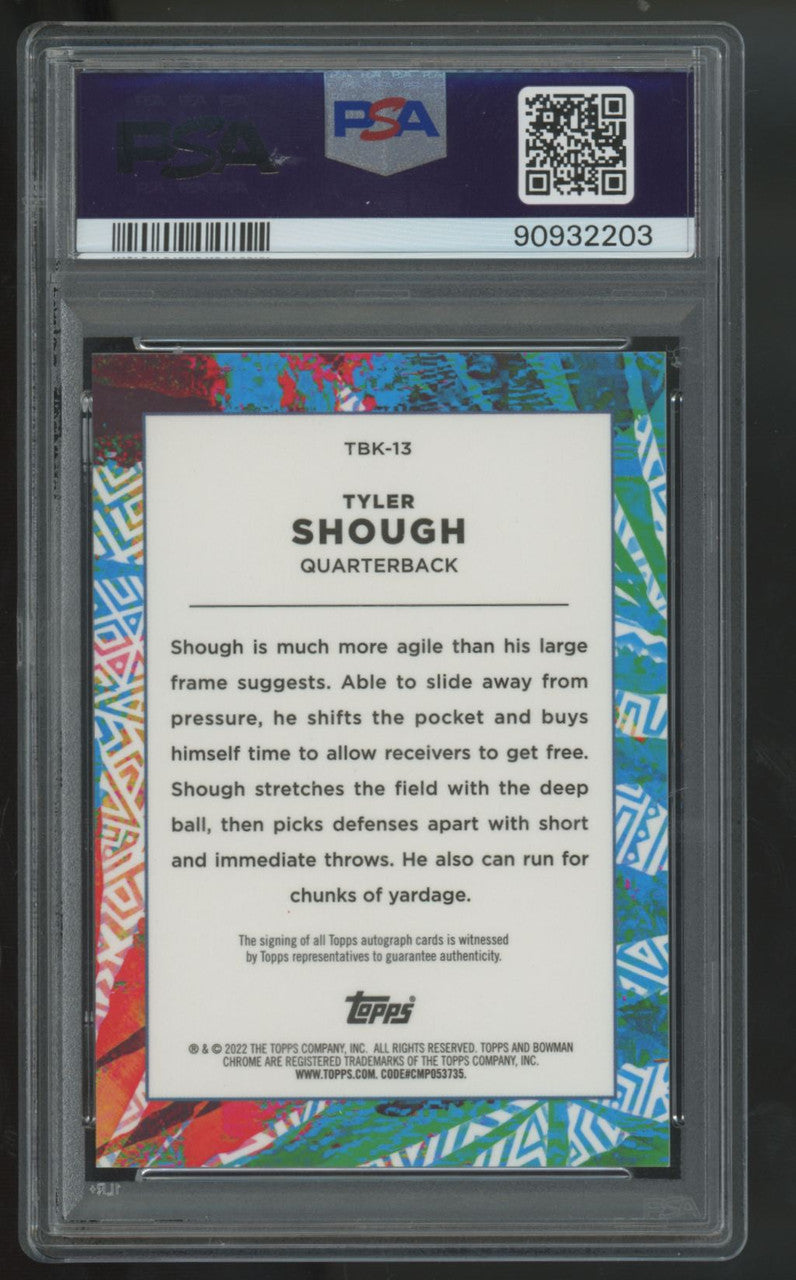 2021 Bowman University Tyler Shough The Big Kahuna Auto /150 #TBk-13 PSA 9