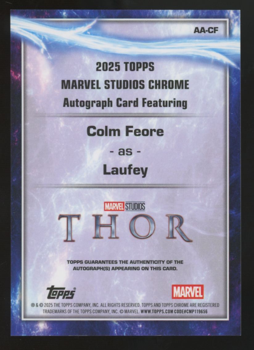 2025 Topps Chrome Marvel Studios Laufey / Colm Feore Auto Refractor #AA-CF