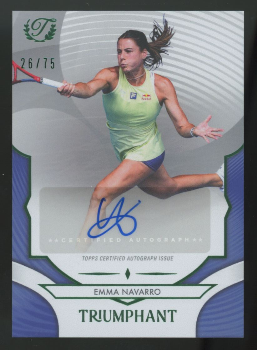 2025 Topps Triumphant Emma Navarro Blue Auto /75 #25-A