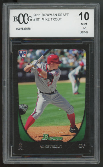2011 Bowman Draft Mike Trout RC #101 BCCG 10