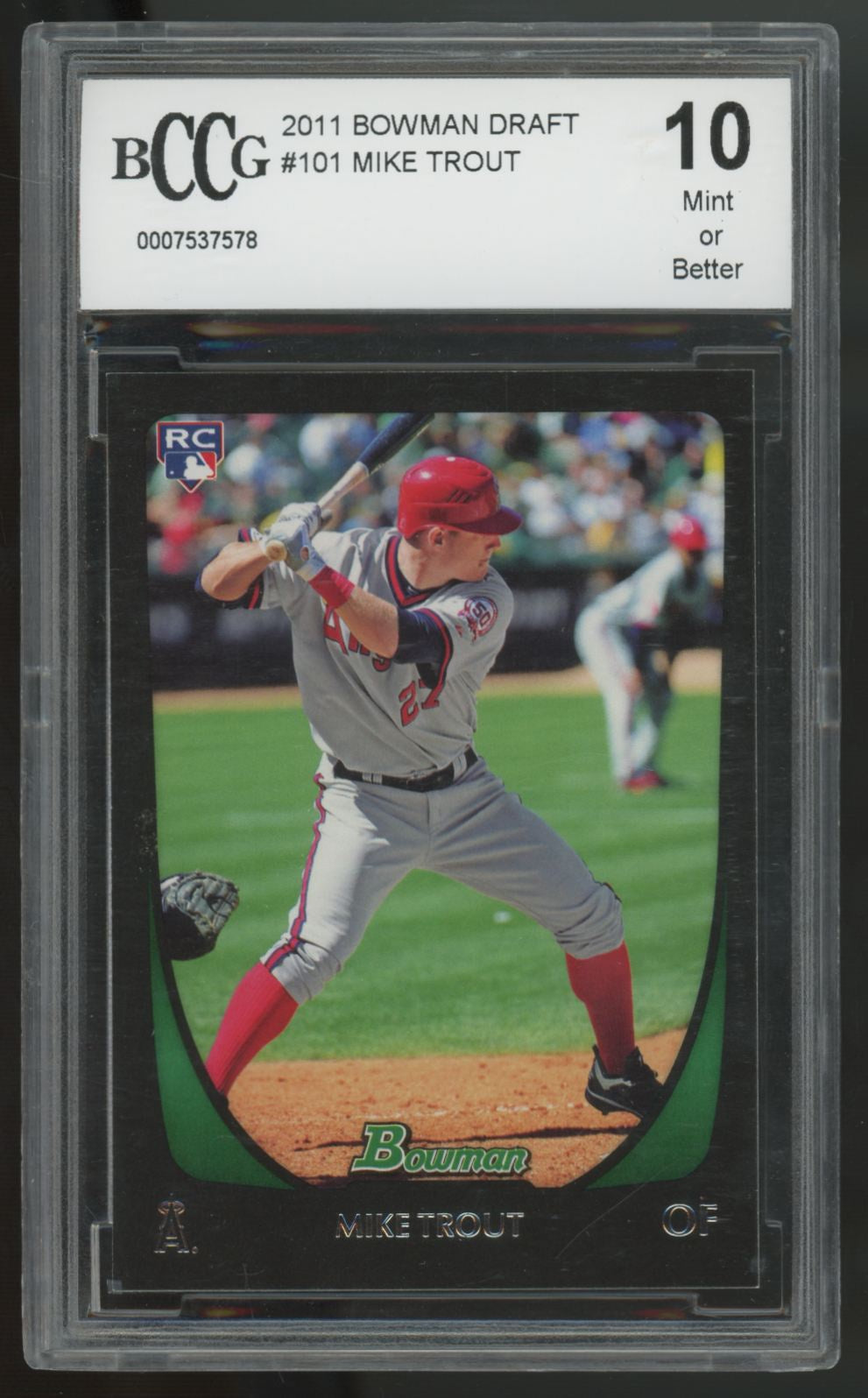 2011 Bowman Draft Mike Trout RC #101 BCCG 10