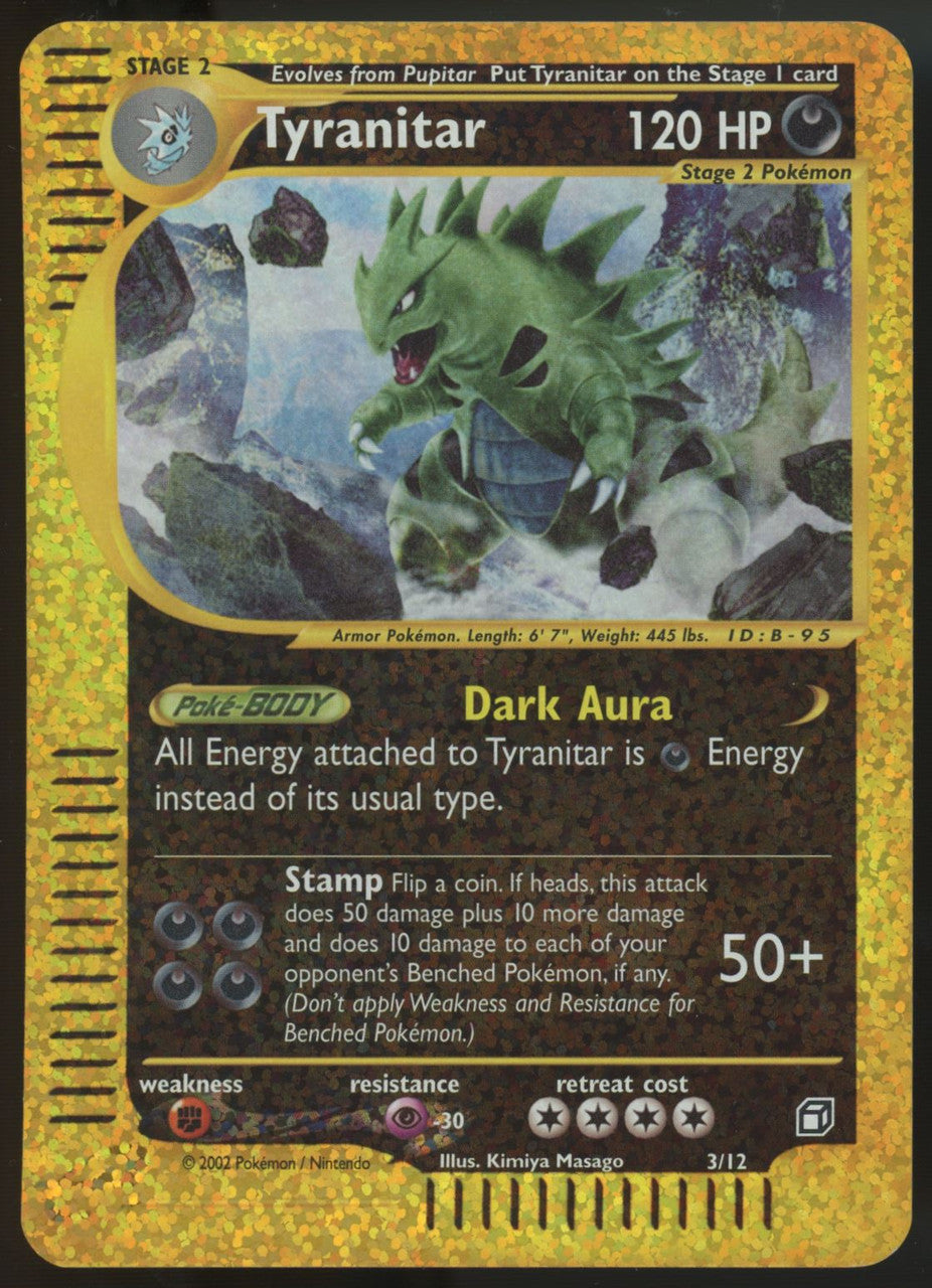 2002 Pokemon Tyranitar Expedition Reverse Holo Box Topper #3