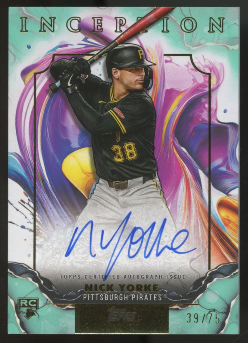 2025 Topps Inception Nick Yorke RC Emerging Stars Auto Aqua /75 #RESA-NY