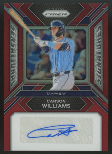 2024 Panini Prizm Carson Williams Sensational Signatures Red Auto /99 #SS-CW