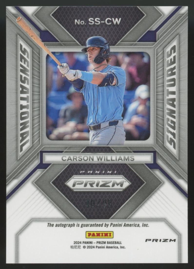 2024 Panini Prizm Carson Williams Sensational Signatures Red Auto /99 #SS-CW