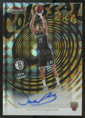 2025-26 Topps Finest Ben Saraf RC Colossal Shots Gold Geometric Auto /50 #CS-BS
