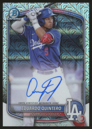 2025 Bowman Chrome Eduardo Quintero Prospect Mega Box Auto #BMA-EQ