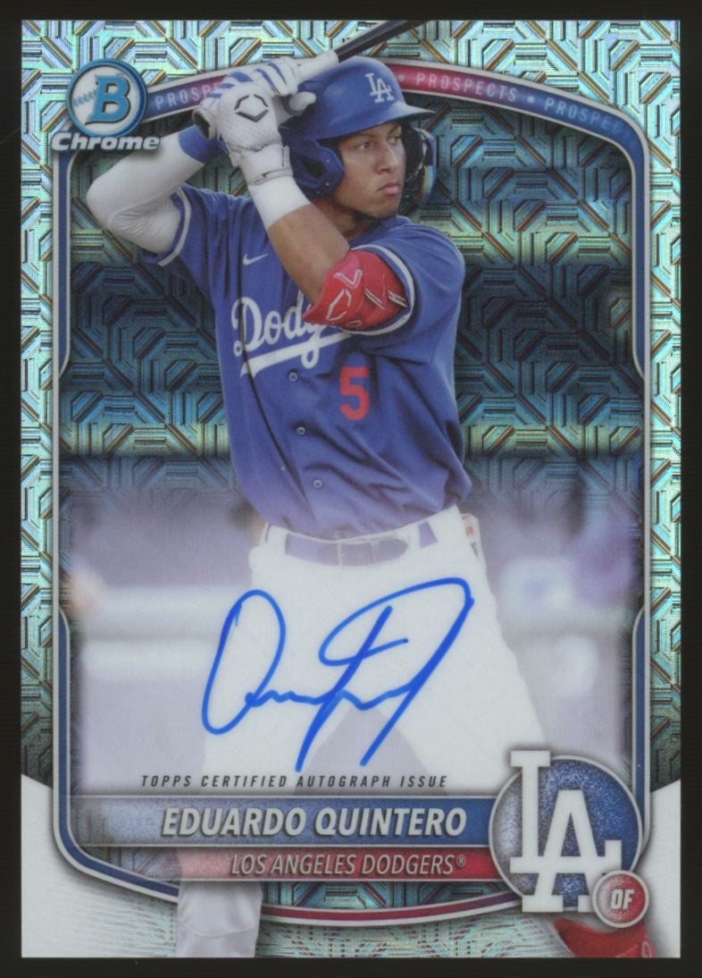 2025 Bowman Chrome Eduardo Quintero Prospect Mega Box Auto #BMA-EQ