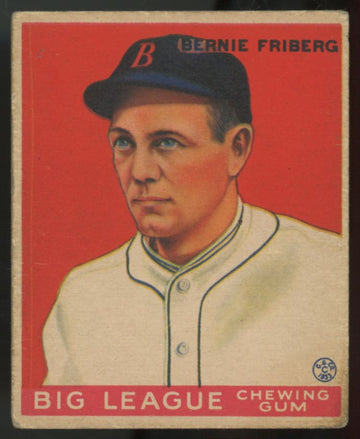 1933 Goudey Bernie Friberg #105 VG