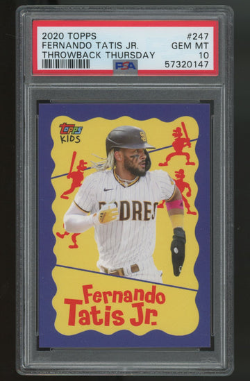 2020 Topps Baseball Fernando Tatis Jr. Throwback Thursday #247 PSA 10 *147