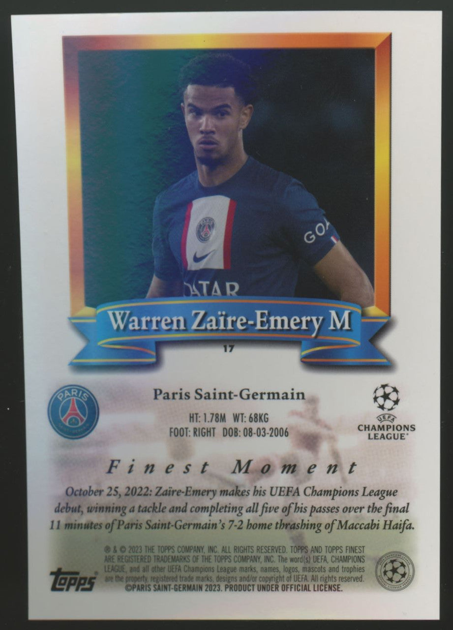 2023 Topps Finest Throwback Warren Zaire-Emery RC Jumbo Box Topper #17