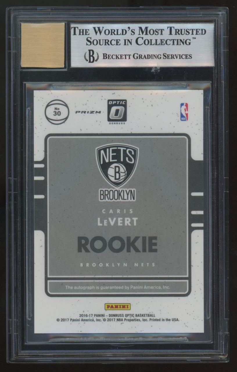 2016-17 Donruss Optic Caris LeVert RC Holo Auto #30 BGS 9 10