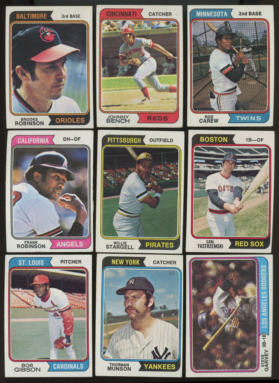 1974 Topps Baseball Complete Set (660) + All Variations Tradeds & Checklists EX