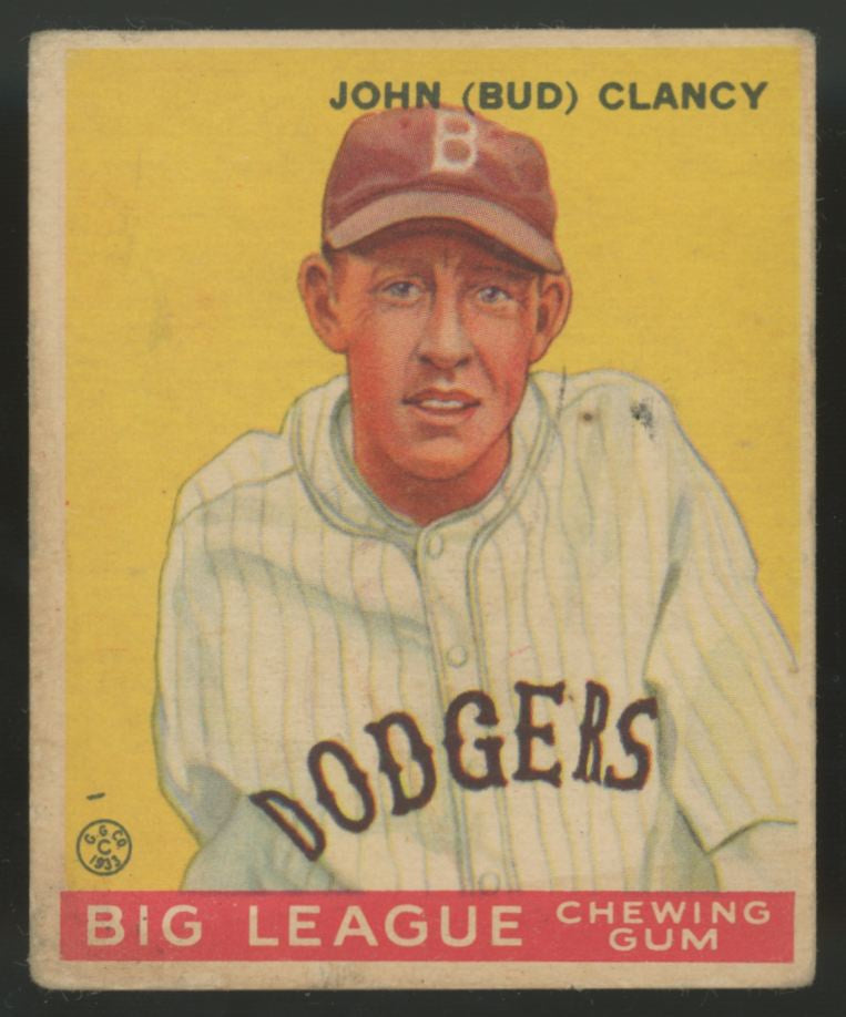 1933 Goudey John "Bud" Clancy #32 VG (MK)
