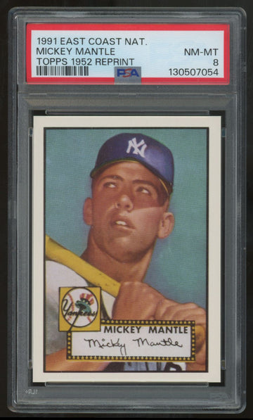 1991 Topps East Coast National Mickey Mantle 1952 PSA 8