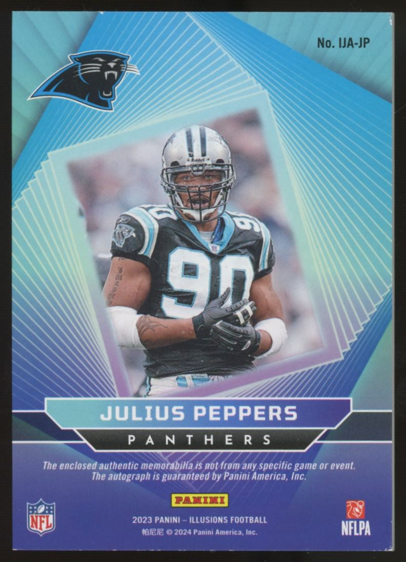 2023 Illusions Julius Peppers Immortalized Patch Auto Emerald /10 #IJA-JP