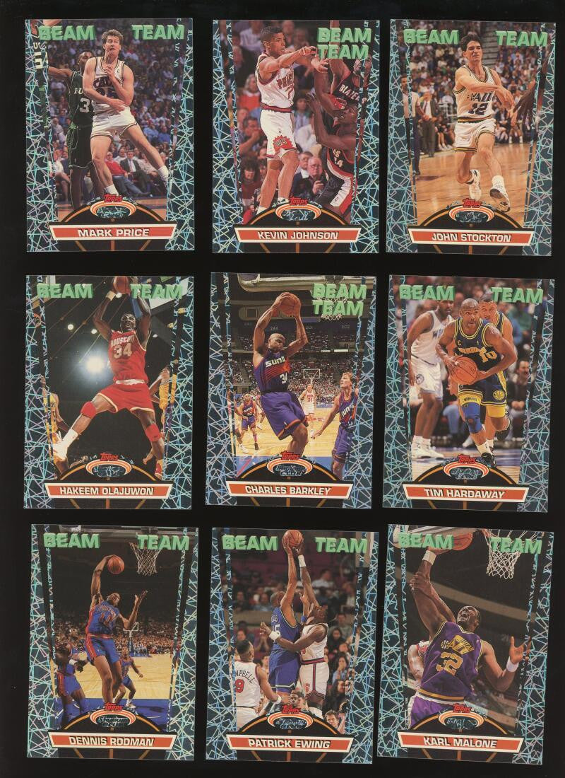 1992-93 Stadium Club Beam Team Complete Set 1-21 Jordan Shaq