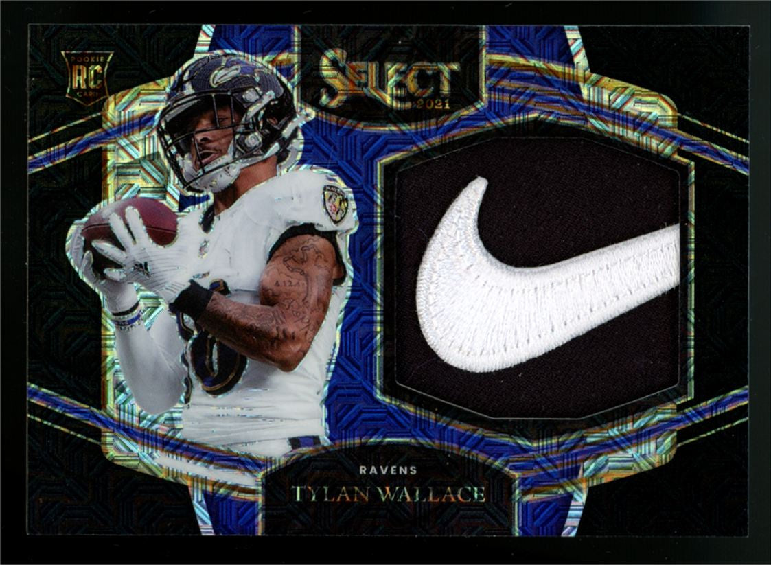 2021 Select Tylan Wallace RC Black Prizm Nike Swoosh Jumbo Patch 1/1 #JS-TWA