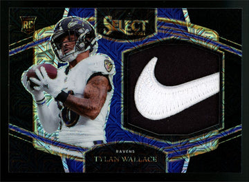 2021 Select Tylan Wallace RC Black Prizm Nike Swoosh Jumbo Patch 1/1 #JS-TWA