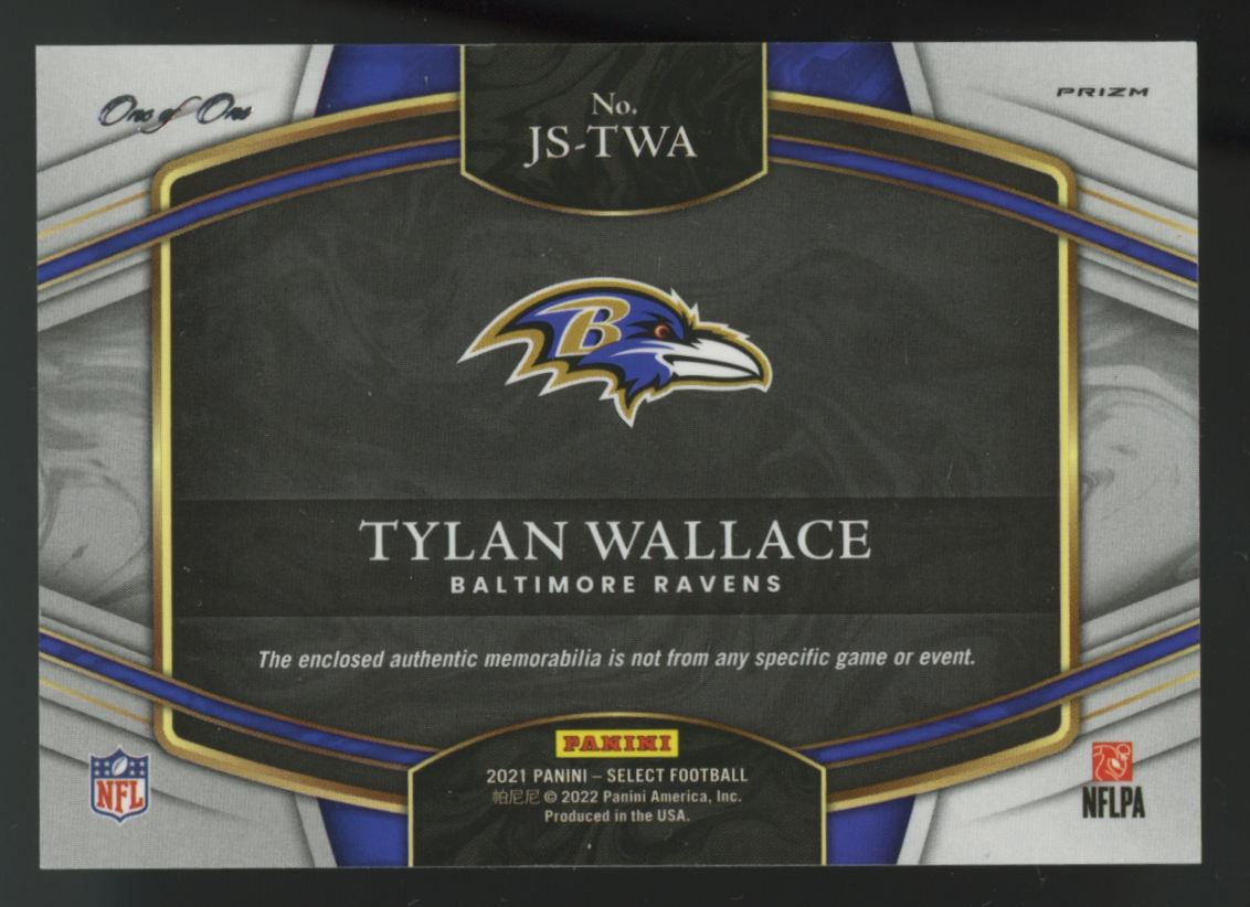 2021 Select Tylan Wallace RC Black Prizm Nike Swoosh Jumbo Patch 1/1 #JS-TWA