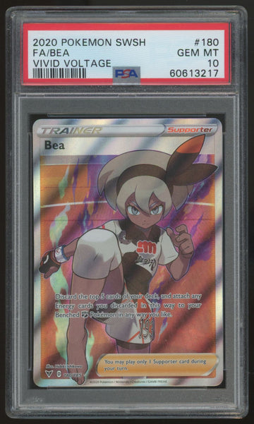 2020 Pokemon Bea Vivid Voltage Full Art #180 PSA 10 (B)