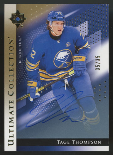 2024-25 UD Ultimate Collection Tage Thompson Gold Auto /35 #72