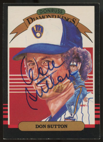 1985 Donruss Don Sutton Diamond Kings Signed Autographed #16 JSA