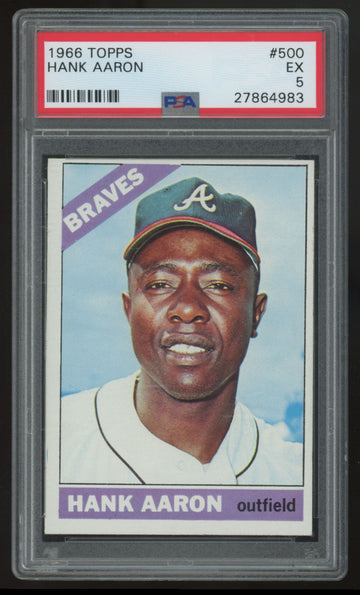 1966 Topps Hank Aaron #500 PSA 5