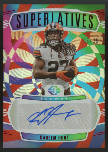 2022 Illusions Kareem Hunt Superlatives Auto /35 #SS-KH