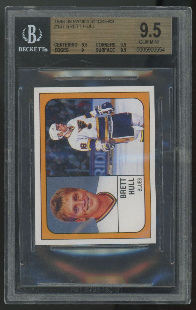 1988-89 Panini Stickers Brett Hull #107 BGS 9.5