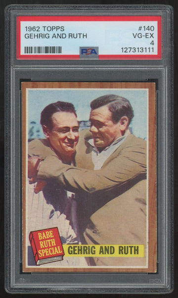 1962 Topps Ruth and Gehrig #140 PSA 4 *111