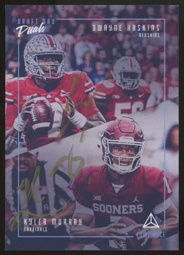 2019 Panini Luminance Haskins Murray RC Draft Day Dual Auto #DDD-HM