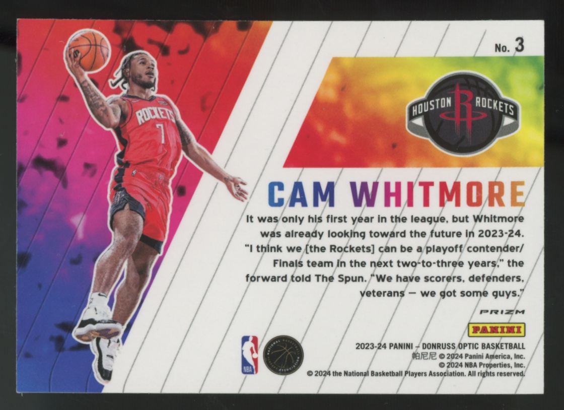 2023-24 Panini Donruss Optic Cam Whitmore RC Phazes #3