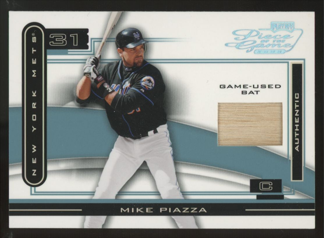 2003 Playoff Piece Of The Game Mike Piazza Platinum Bat Relic /25 #POG-67