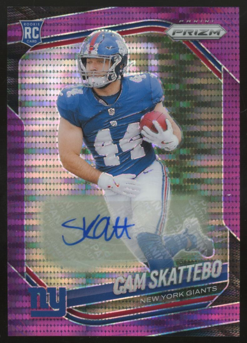 2025 Panini Prizm Cam Skattebo RC Purple Pulsar Auto #363