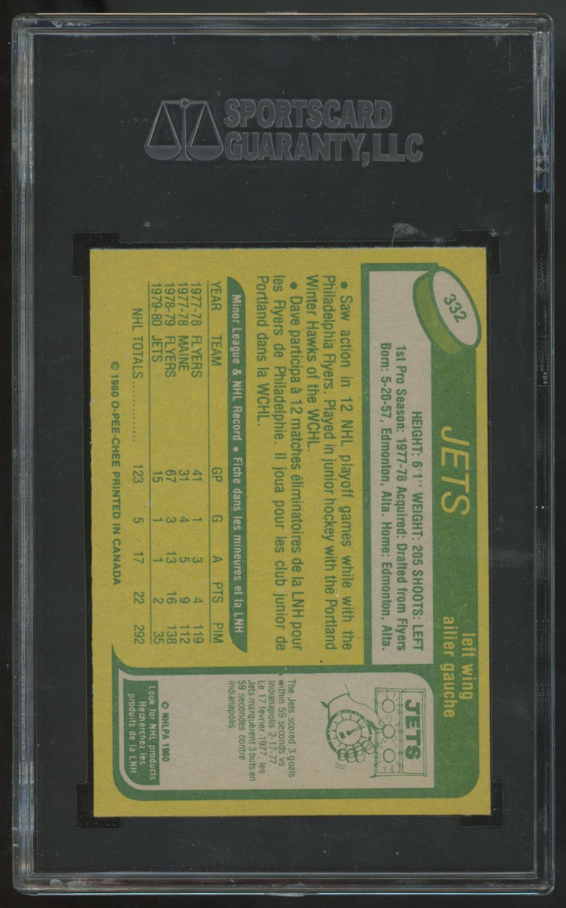 1980-81 O-Pee-Chee Dave Hoyda #332 SGC 9