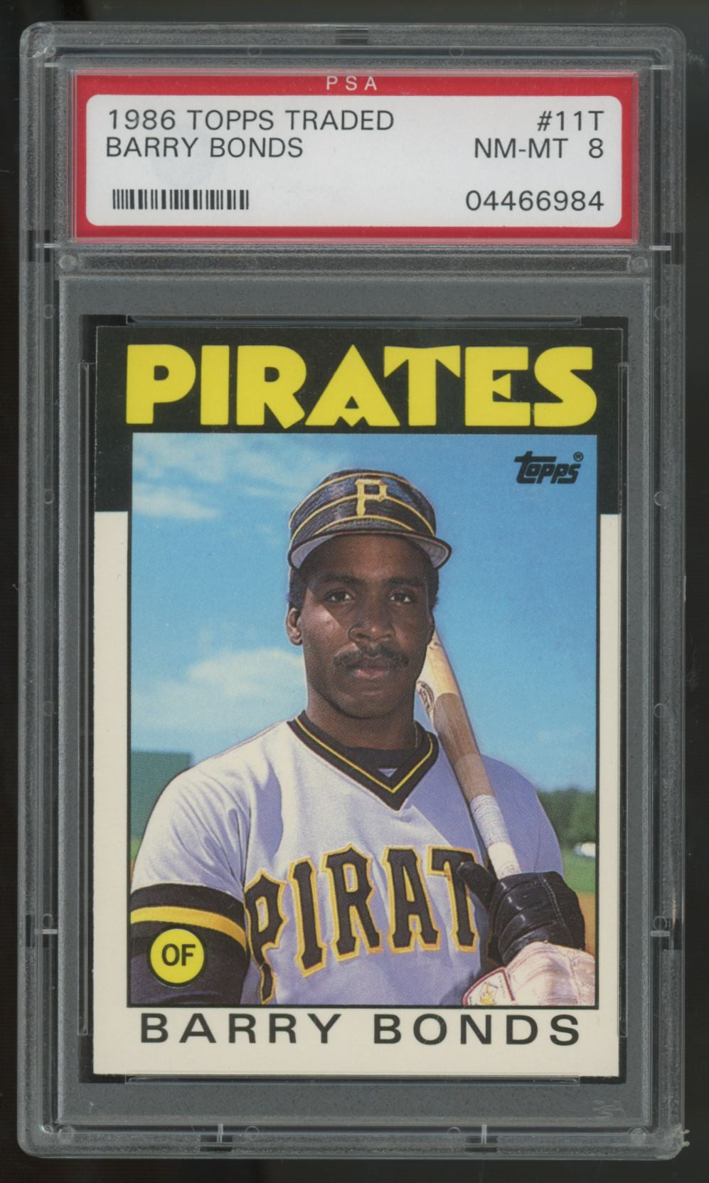 1986 Topps Traded Barry Bonds RC #11T PSA 8 *984