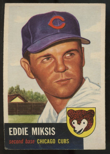 1953 Topps Eddie Miksis #39 EX+ "A"