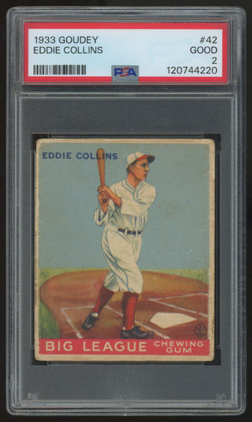 1933 Goudey Eddie Collins #42 PSA 2