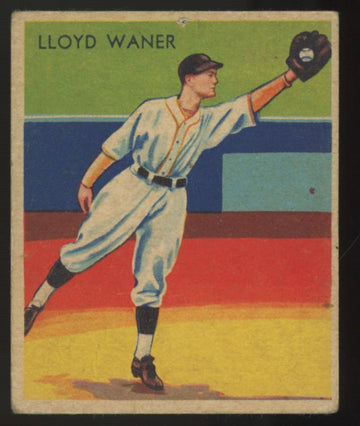 1934 National Chicle Lloyd Waner Diamond Stars #16 Poor (Pin Hole)