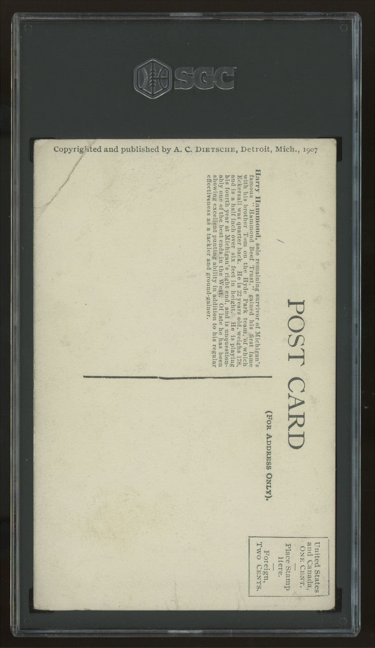 1907 Dietsche Postcards University of Michigan Harry Hammond SGC 1