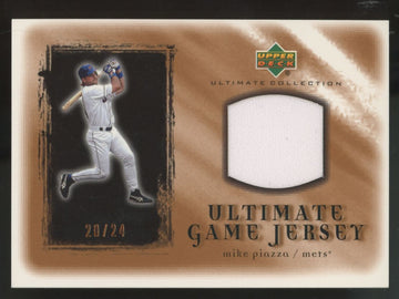 2001 Ultimate Collection Mike Piazza Copper Game Jersey Patch /24 #U-MP