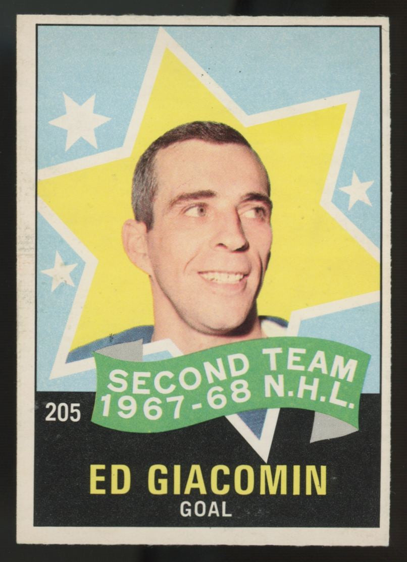 1968-69 O-Pee-Chee Ed Giacomin #205 NM