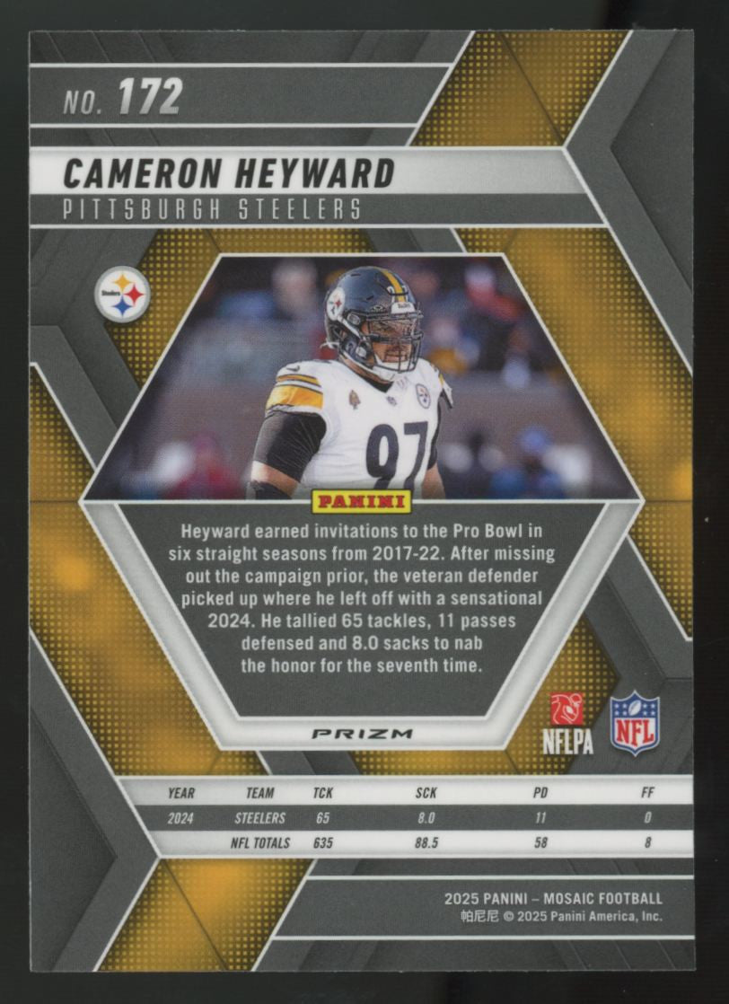 2025 Panini Mosaic Cameron Heyward Honeycomb SSP #172