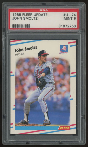 1988 Fleer Update John Smoltz RC #U-74 PSA 9